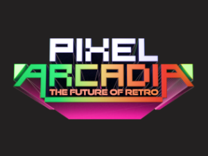 Pixel Arcadia Retro Future Game Showcase 2026 Logo